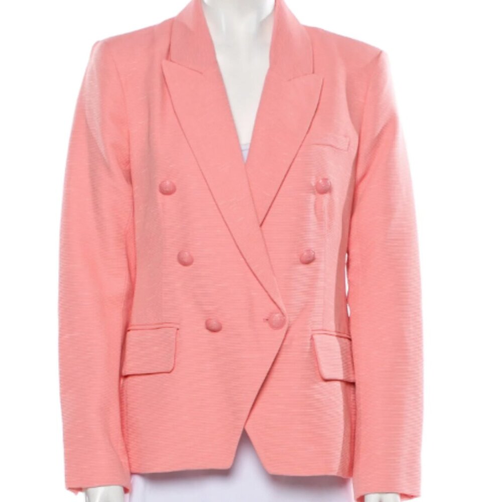 L'agence Kenzie Blazer Coral with Toile Lining 10 Super Flattering!